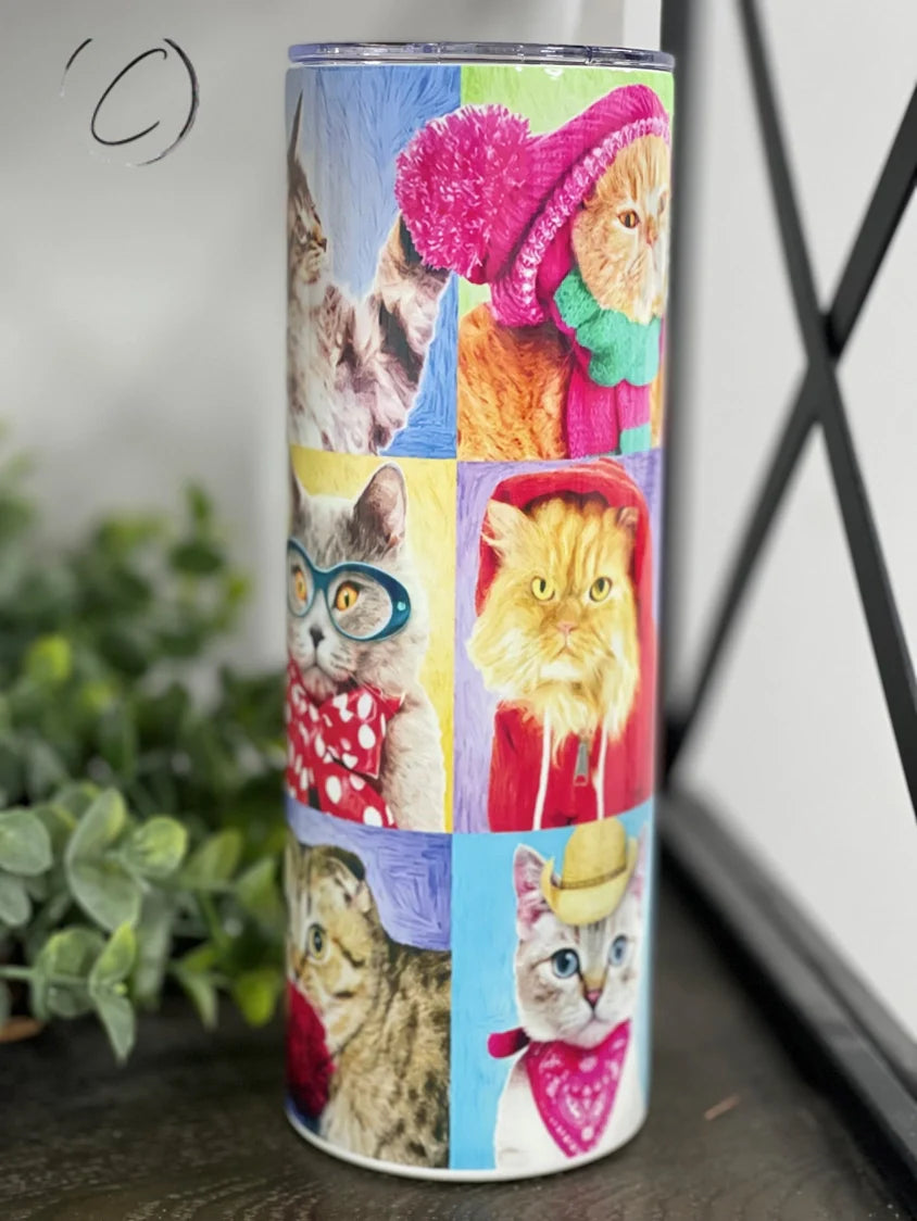 PREORDER: Cat Portraits Skinny Tumbler