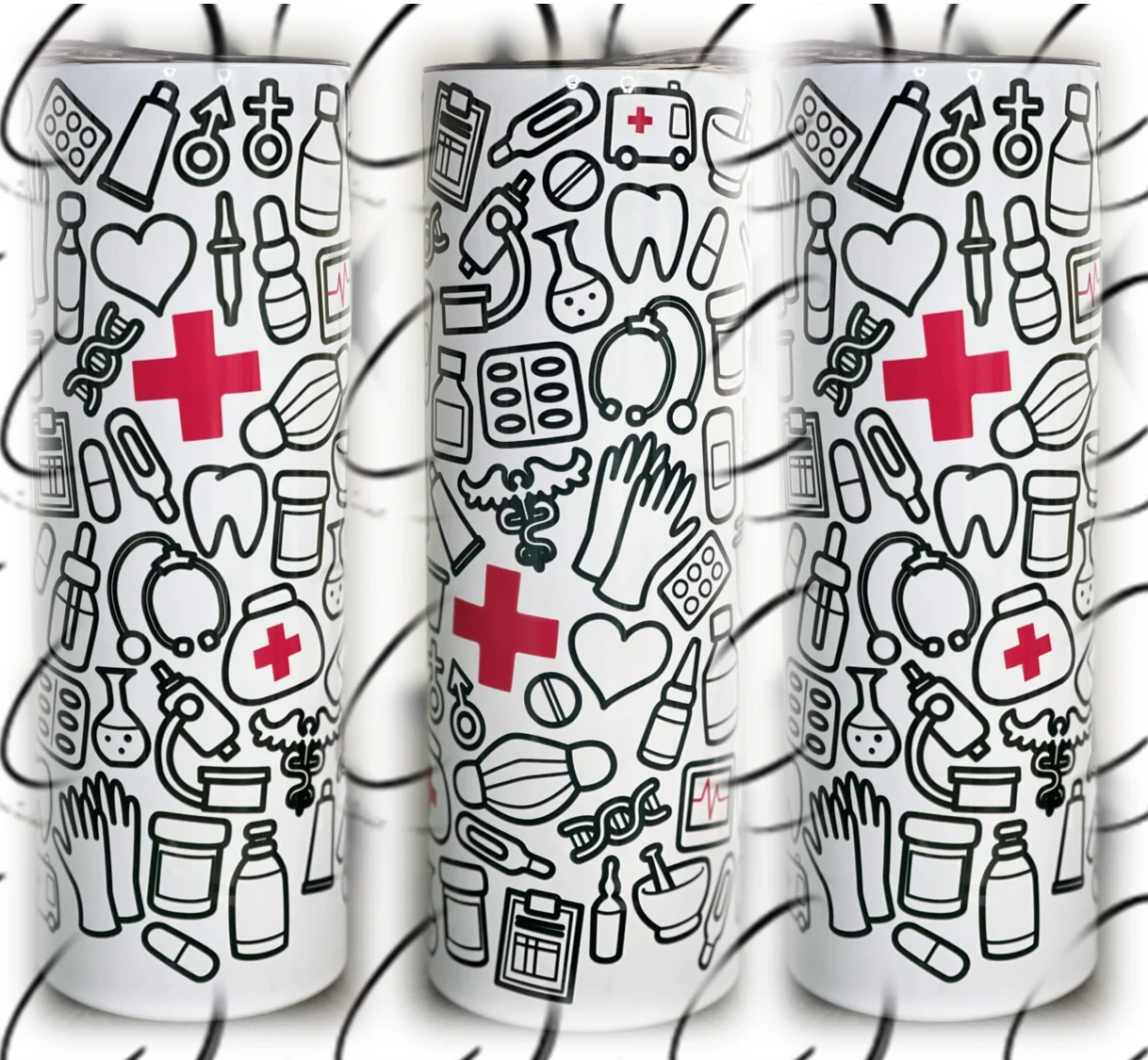 PREORDER: Doodle Doc Skinny Tumbler