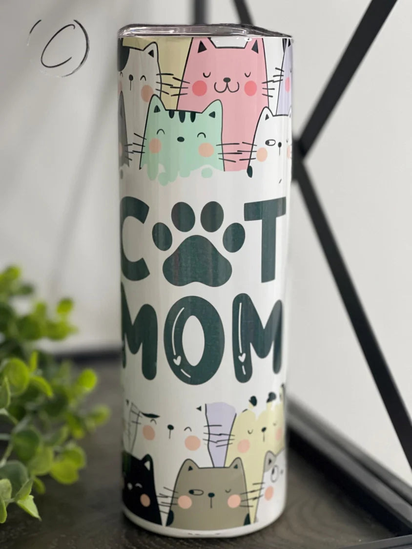 PREORDER: Cat Mom Skinny Tumbler