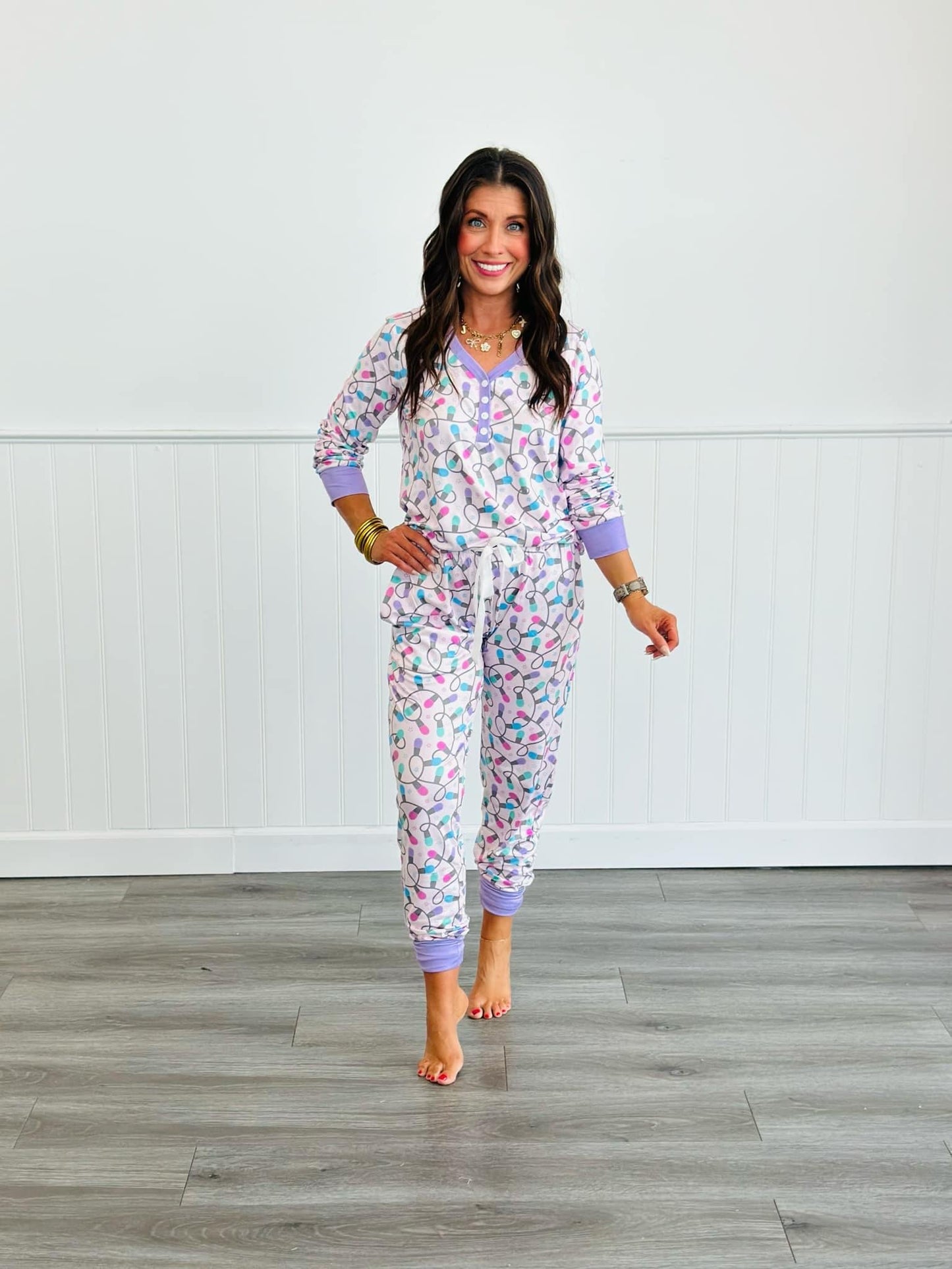 PREORDER: Long Sleeve Holiday Jogger Pajama Sets in Eight Prints