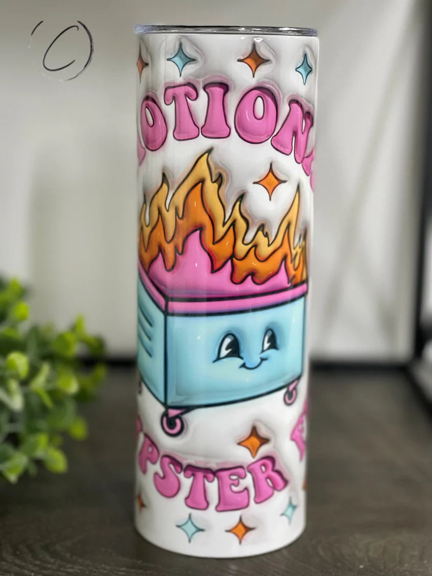 PREORDER: Emotional Dumpster Fire Skinny Tumbler