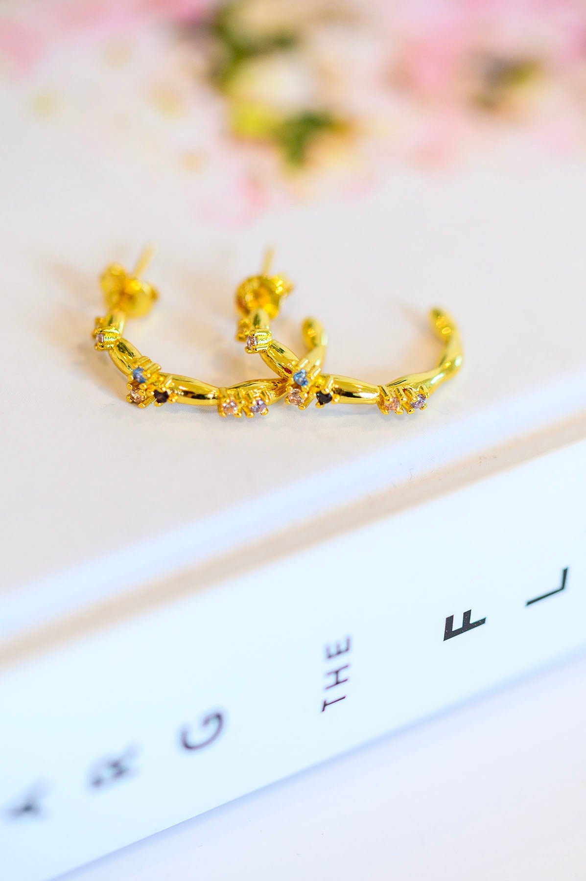 Santana Studded Hoop Earrings