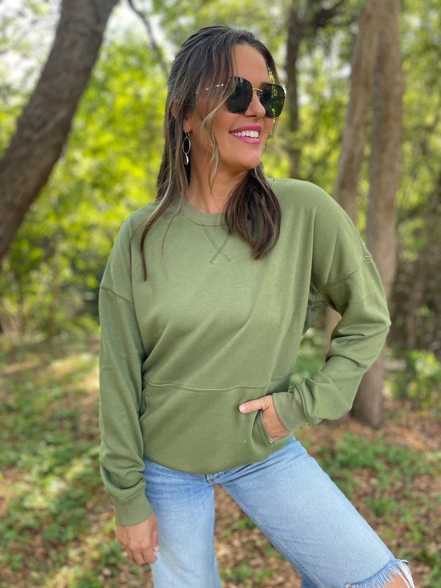 PREORDER: Magnolia Pocket Sweatshirt in Two Colors