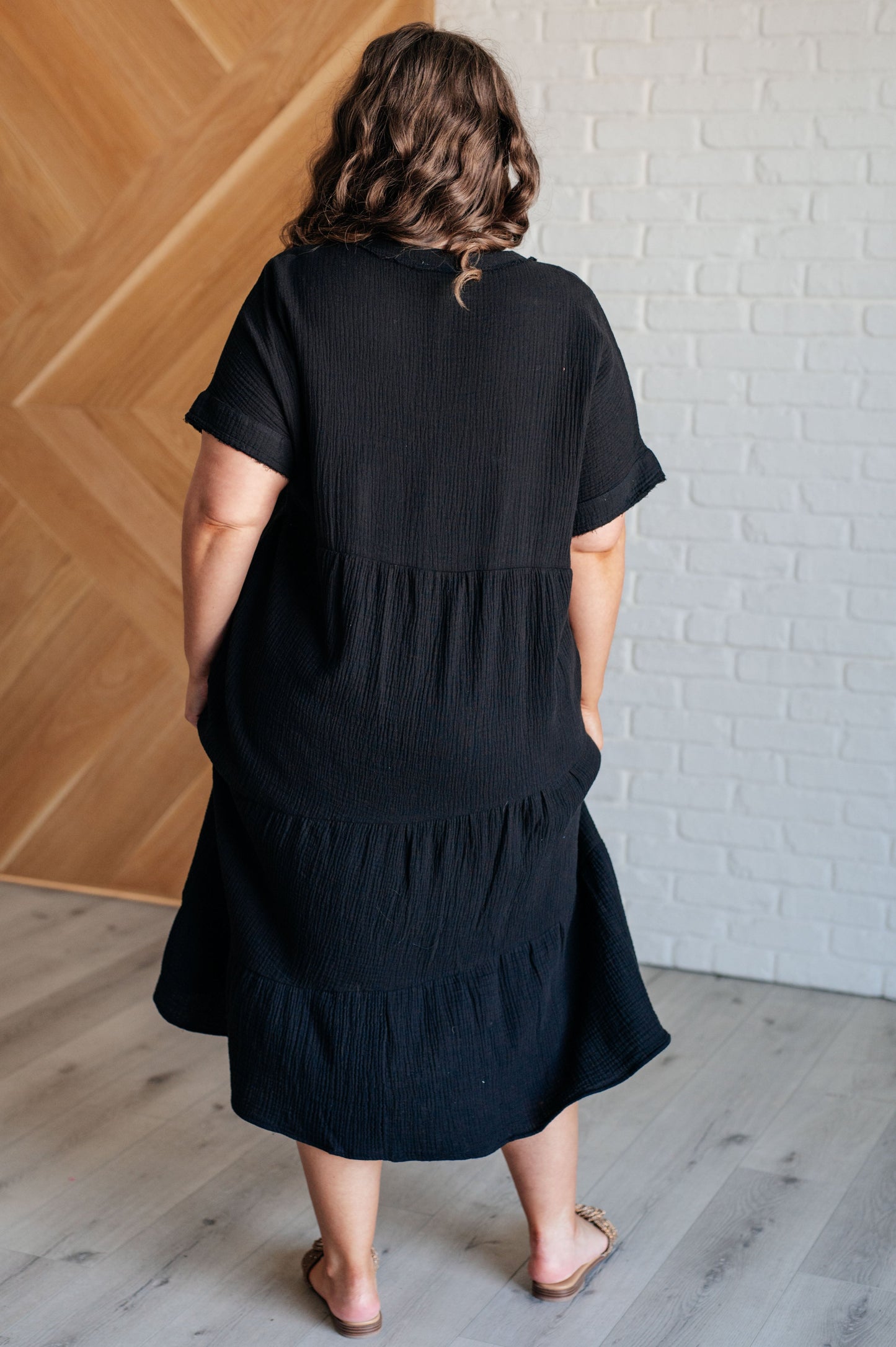 Always Learning Dolman Sleeve Dress in Black