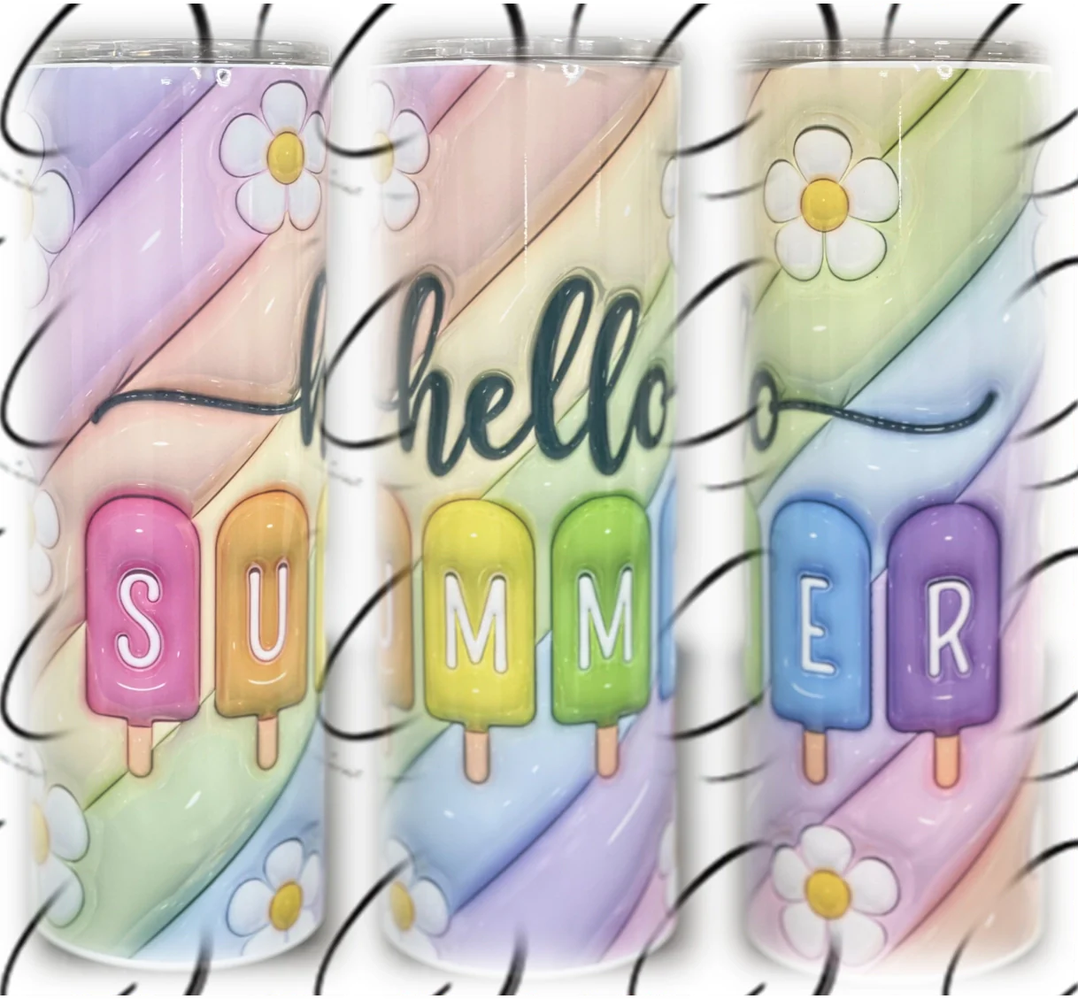 PREORDER: Hello Summer Popsicle Skinny Tumbler