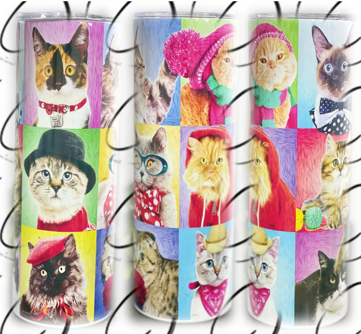 PREORDER: Cat Portraits Skinny Tumbler