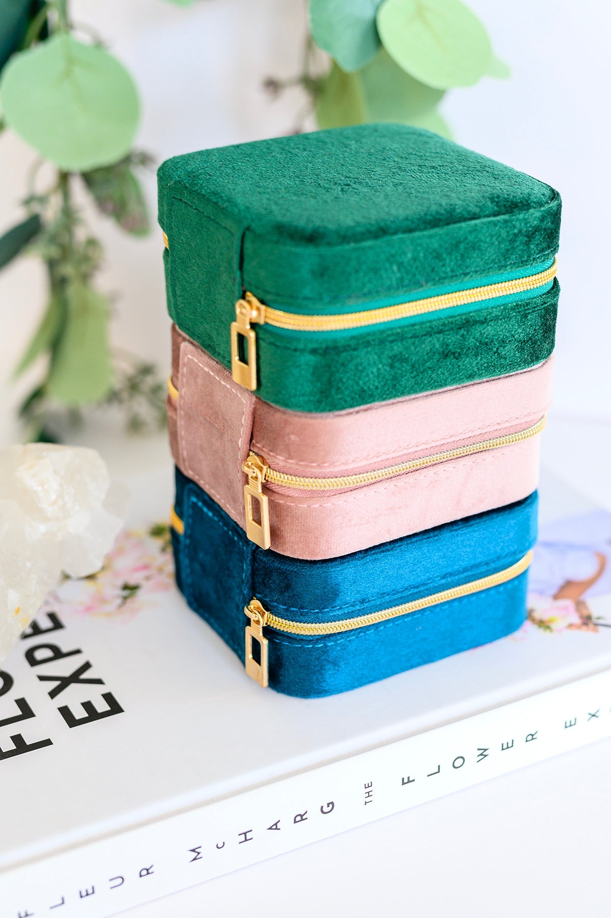 Kept and Carried Velvet Jewlery Box in Teal