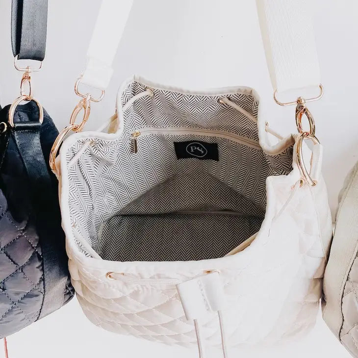 PREORDER: Quincey Quilted Crossbody Bag in Three Colors