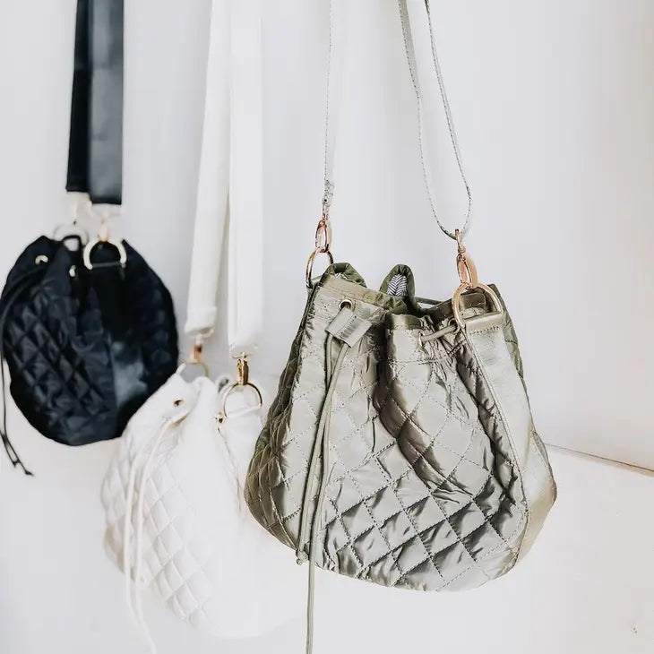 PREORDER: Quincey Quilted Crossbody Bag in Three Colors