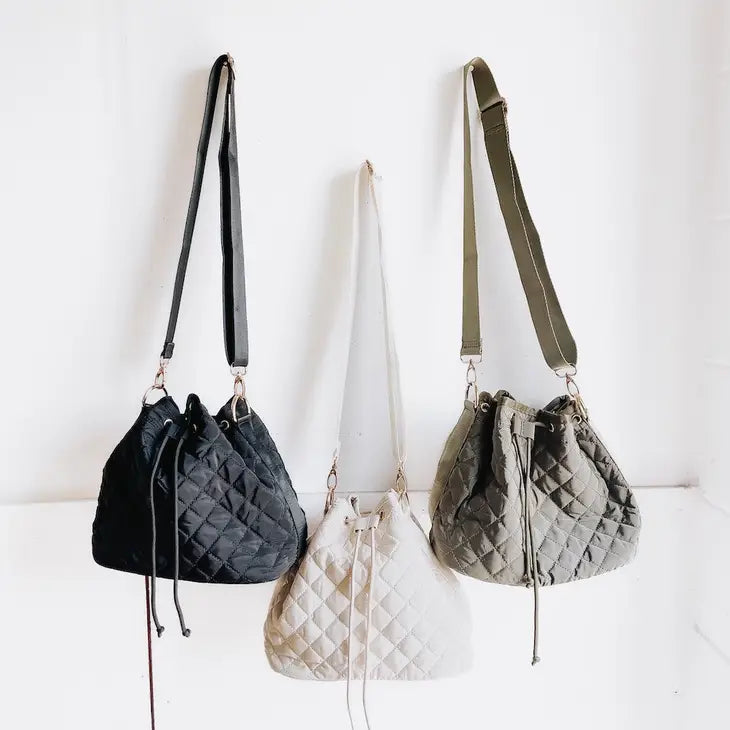 PREORDER: Quincey Quilted Crossbody Bag in Three Colors