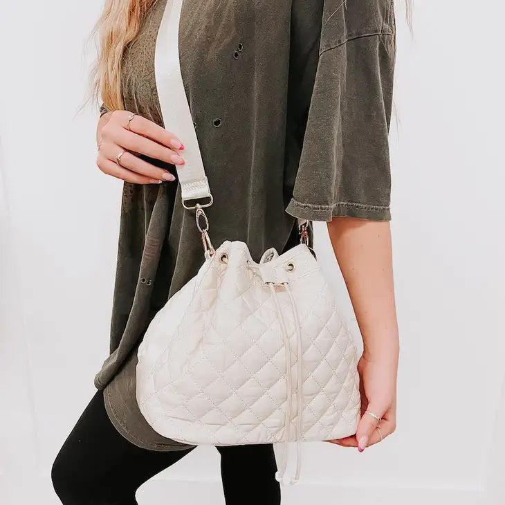 PREORDER: Quincey Quilted Crossbody Bag in Three Colors