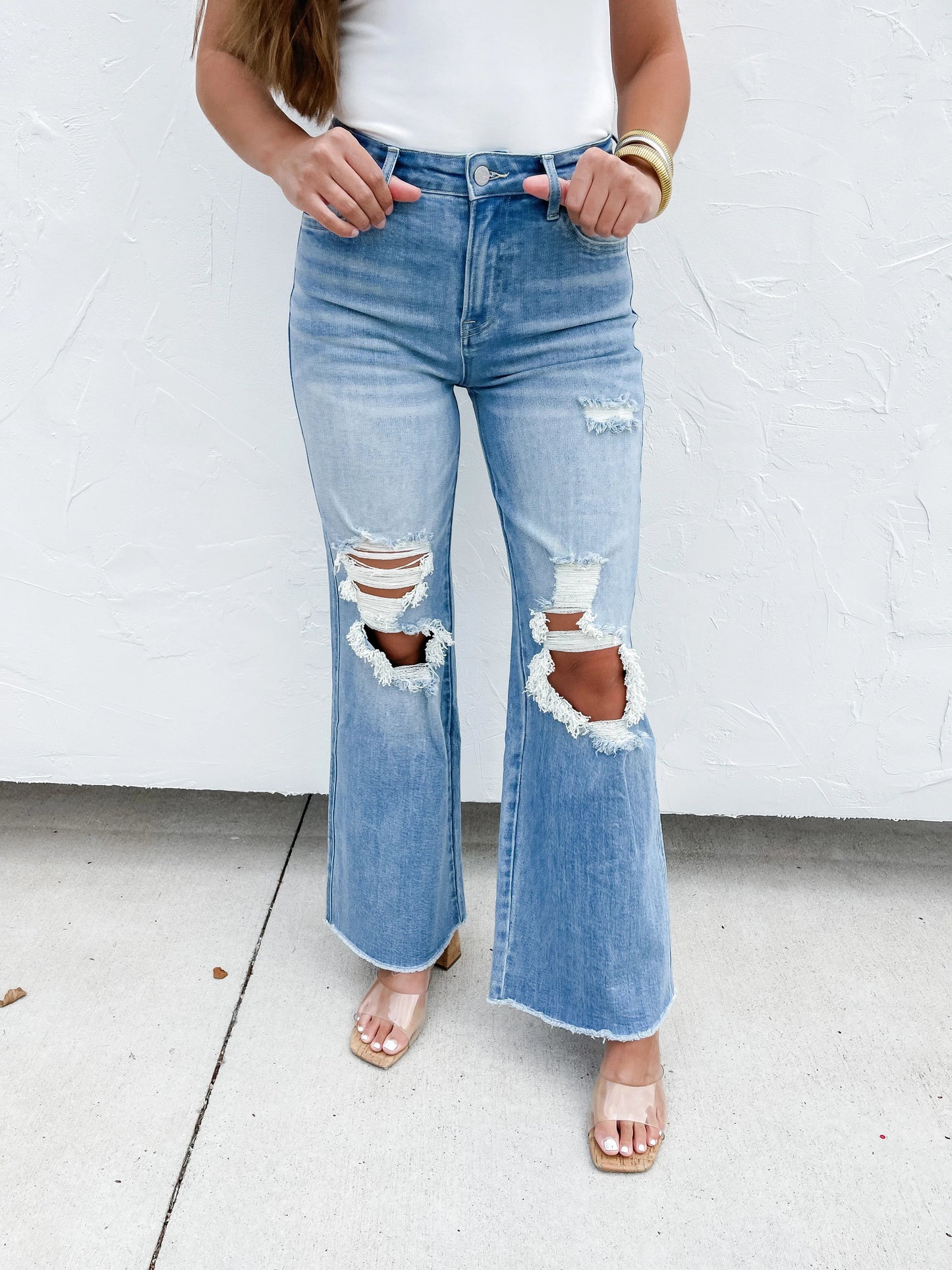 PREORDER: Blakeley Light Wash Distressed Jeans