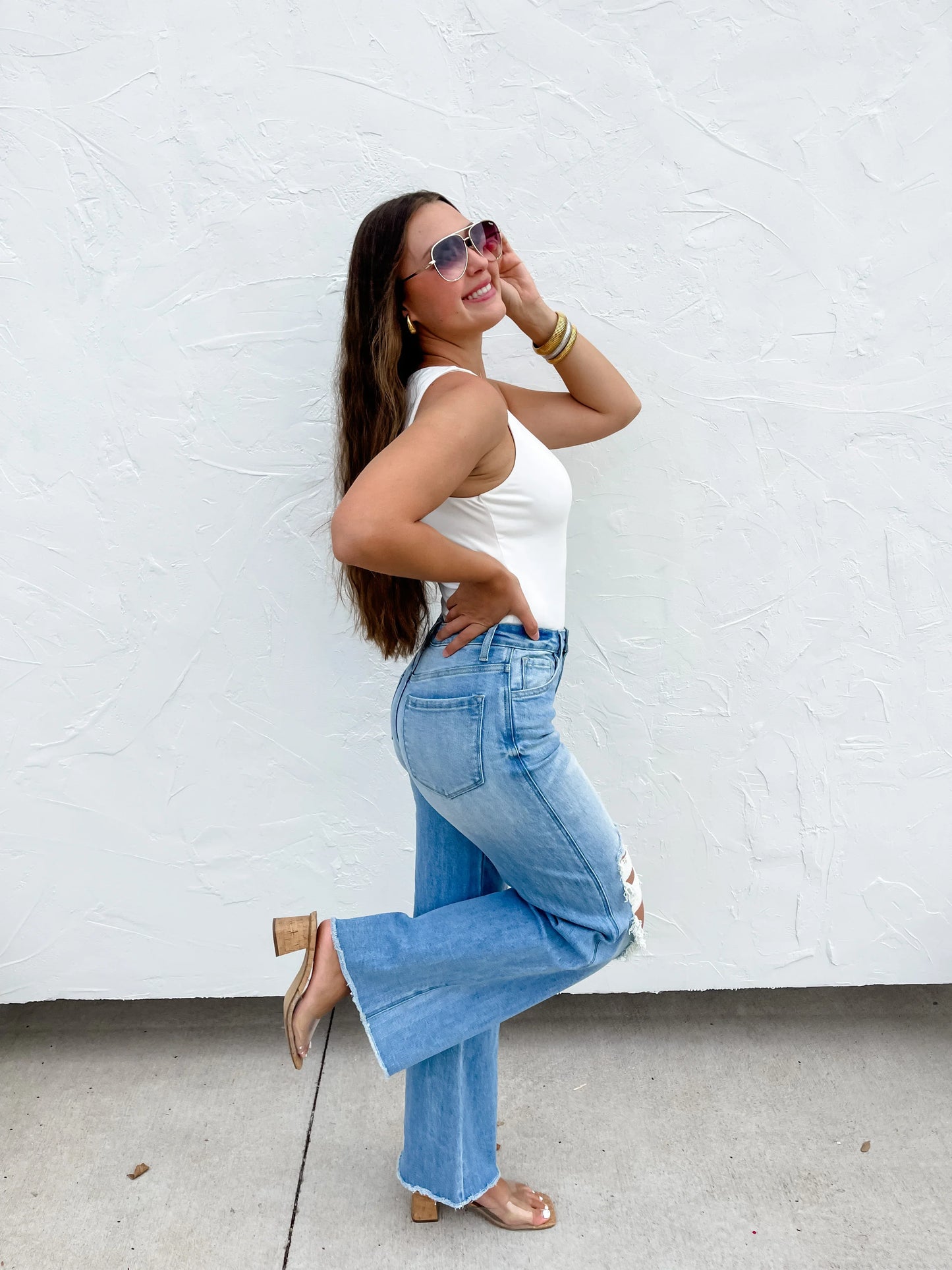 PREORDER: Blakeley Light Wash Distressed Jeans