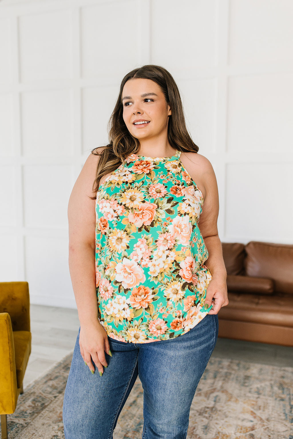 Fiddle Dee Dee Floral Halter Top