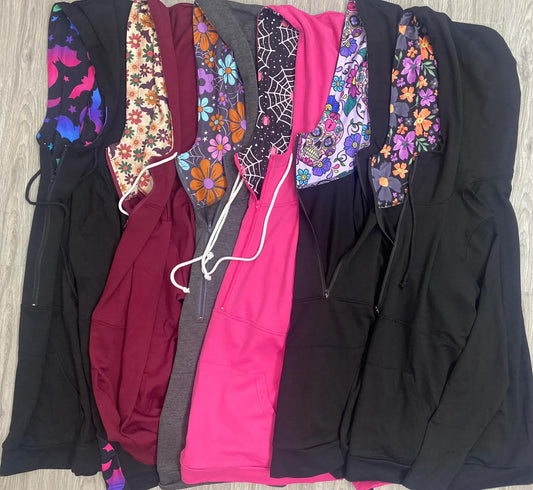 Audre Half Zip Halloween Hoodie In Assorted Colors