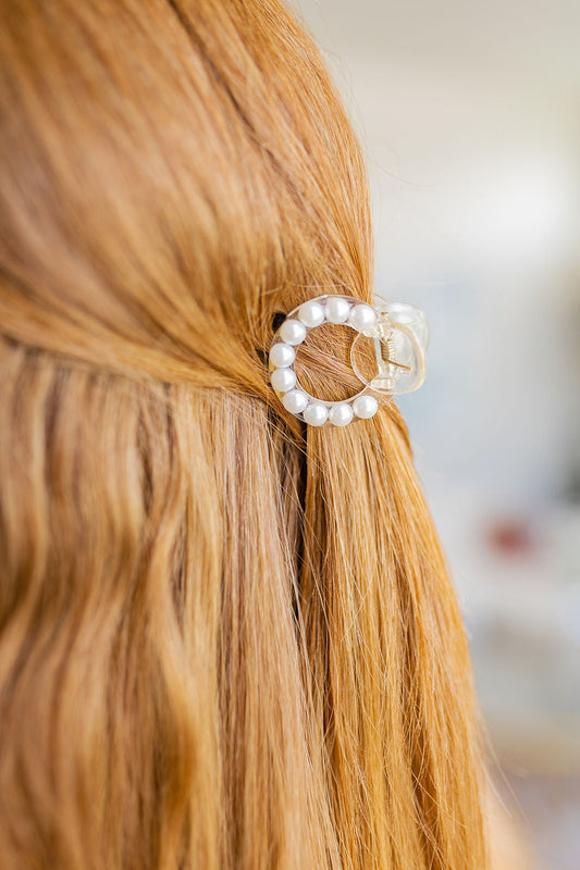 Round Pearl Claw Clip