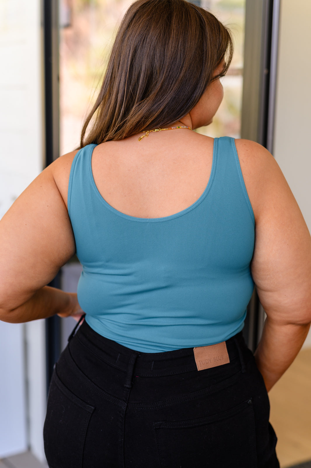 The Basics Reversible Longline Tank in Dark Teal