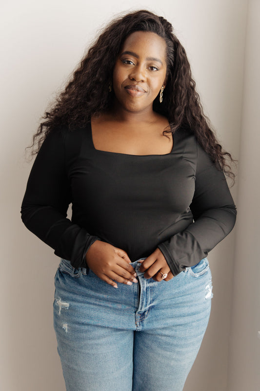 Too Good to Be True Bodysuit in Black