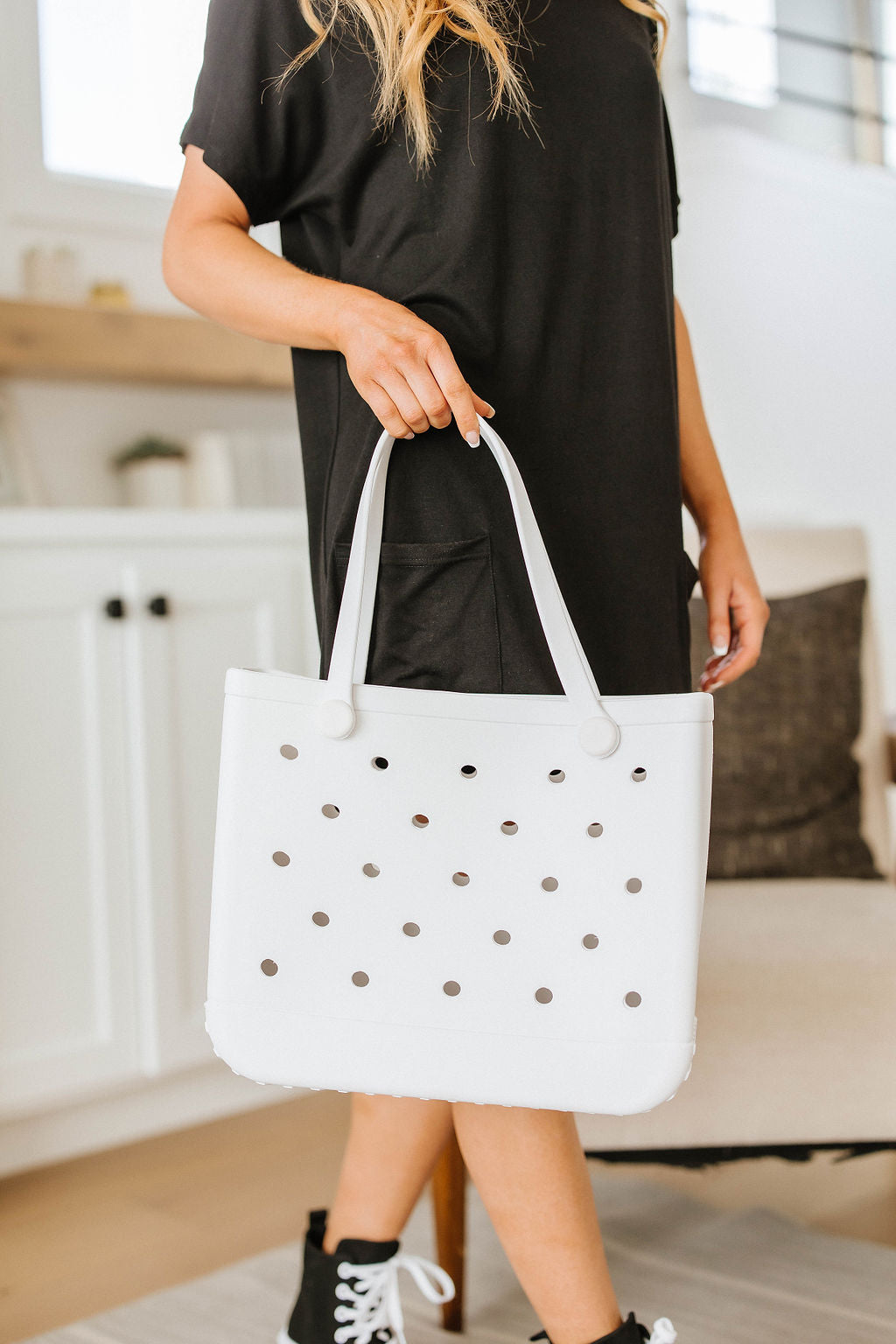 Waterproof Tote Bag in White